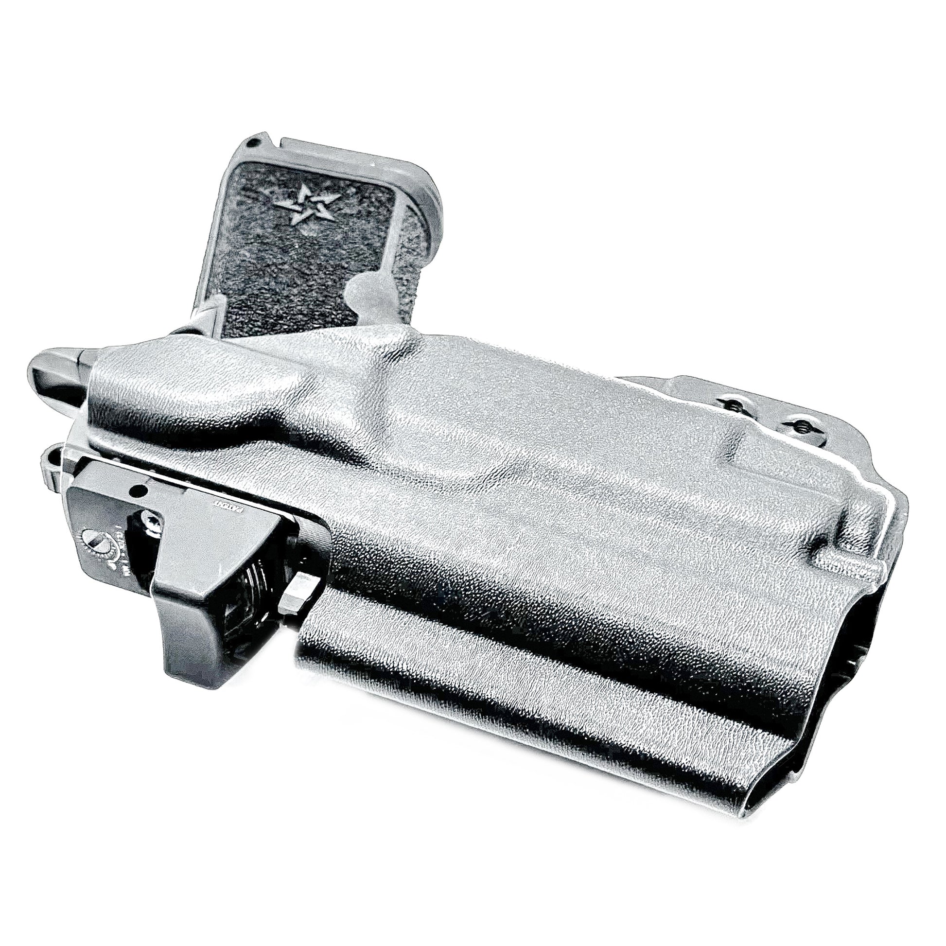 Inside Waistband IWB holster for the Staccato HD C3.6 and Streamlight TLR-7 X in black with the DCC monoblock and a modwing.