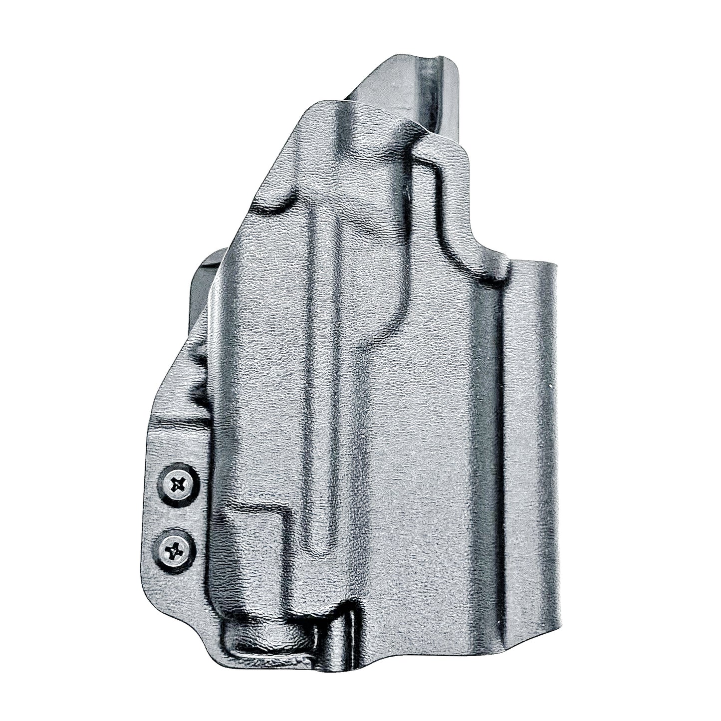 Black Outside Waistband OWB holster for the Staccato HD C3.6 and Strreamlight TLR-7 X with the 4Bros 1.5" Belt Slide.