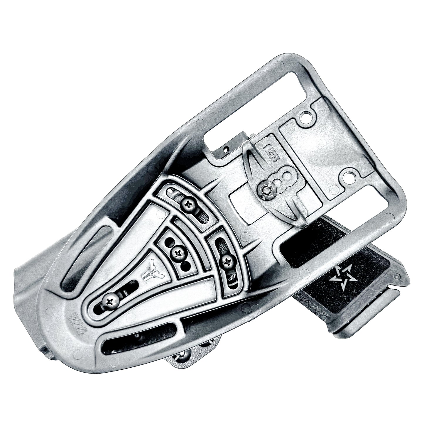 Precision-fit OWB outside the waistband duty & competition holster for the Staccato HD C4X shown in black with a Duty Drop Attachment.