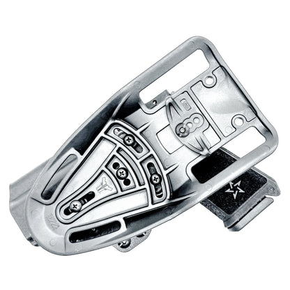 Precision-fit OWB outside the waistband duty & competition holster for the Staccato HD C4X shown in black with a Duty Drop Attachment.