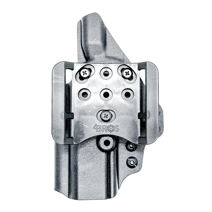 Precision-fit OWB outside the waistband holster for the Staccato HD C4X with 4BROS 1.5" Belt Slide in black.