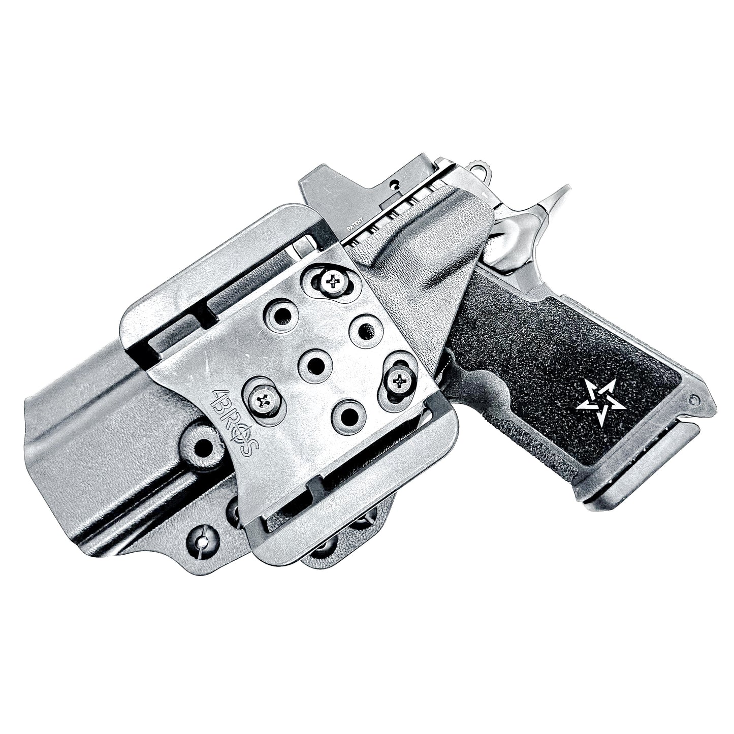 Precision-fit OWB outside the waistband holster for the Staccato HD C4X with 4BROS 1.5" Belt Slide in black.