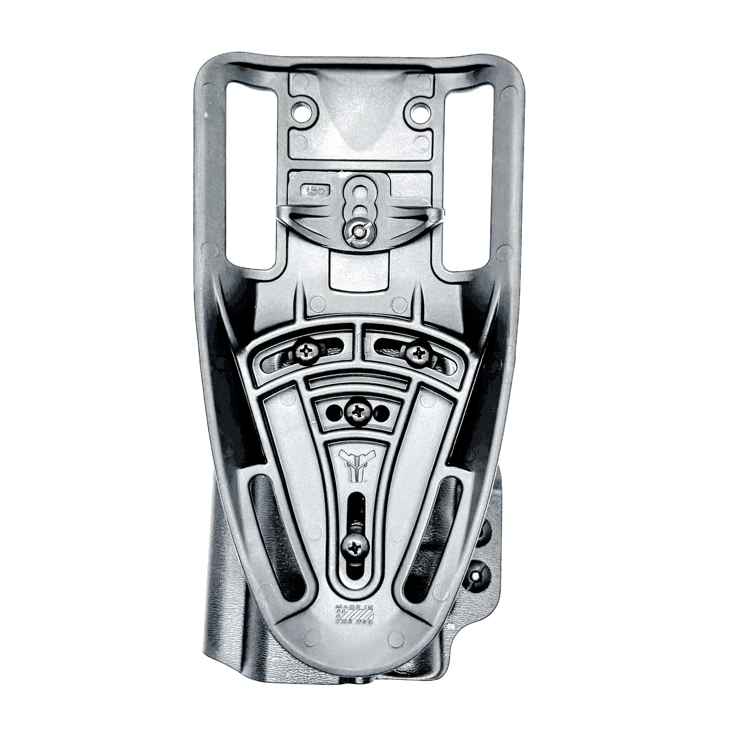 Black OWB outside the waistband duty & competition holster for the Staccato HD C4X and Streamlight TLR-7 HL-X with Duty Drop Belt Attachment.