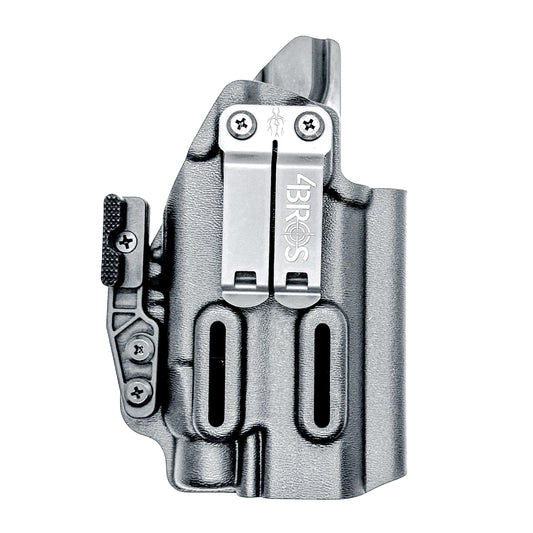 IWB inside the waistband holster for the Staccato HD C4X and Streamlight TLR-7 HL-X in black with a DCC Monoblock and a modwing.