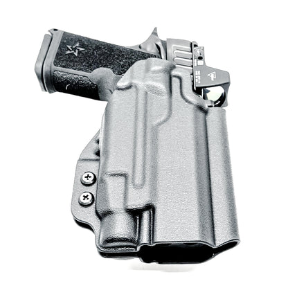OWB Outside Waistband holster for the Staccato HD C4X and Streamlight TLR-7 HL-X in black with 4BROS 1.5" Belt Slide.