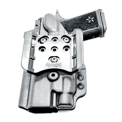 OWB Outside Waistband holster for the Staccato HD C4X and Streamlight TLR-7 HL-X in black with 4BROS 1.5" Belt Slide.