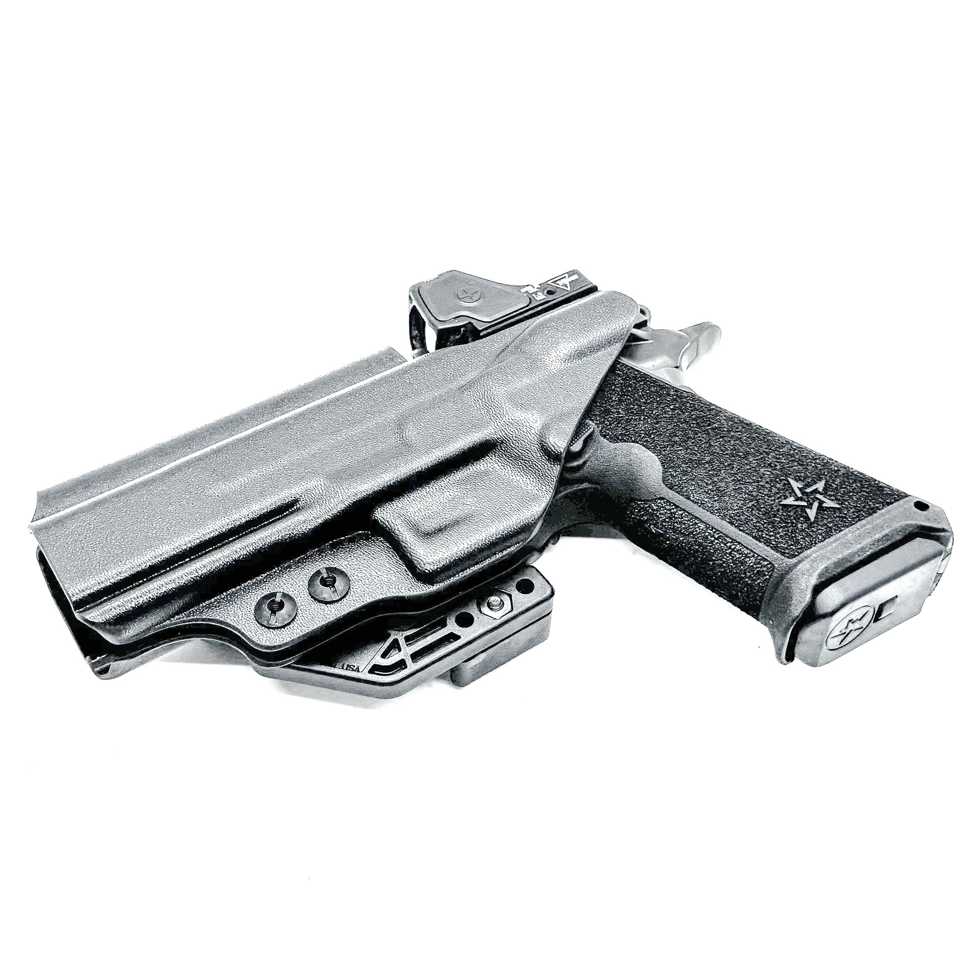 Black IWB inside the waistband holster for the Staccato HD P4.5 from Four Brothers