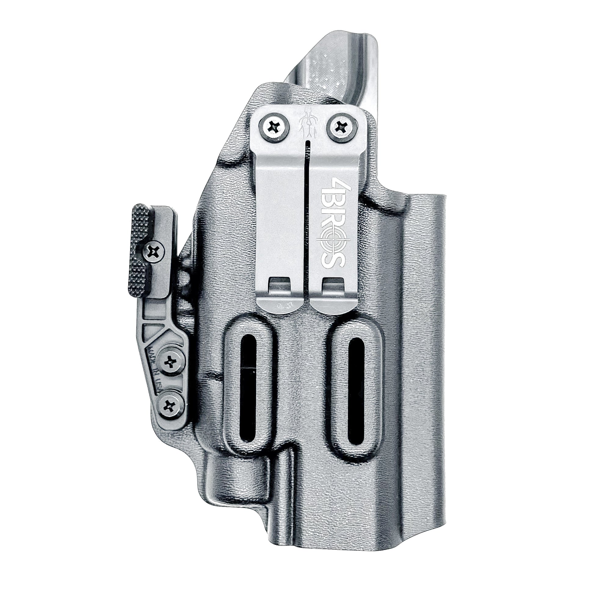 Precision-fit IWB inside the waistband holster for the Staccato HD P4.5 and Streamlight TLR-7 HL-X from Four Brothers. Designed for comfort and concealment.  