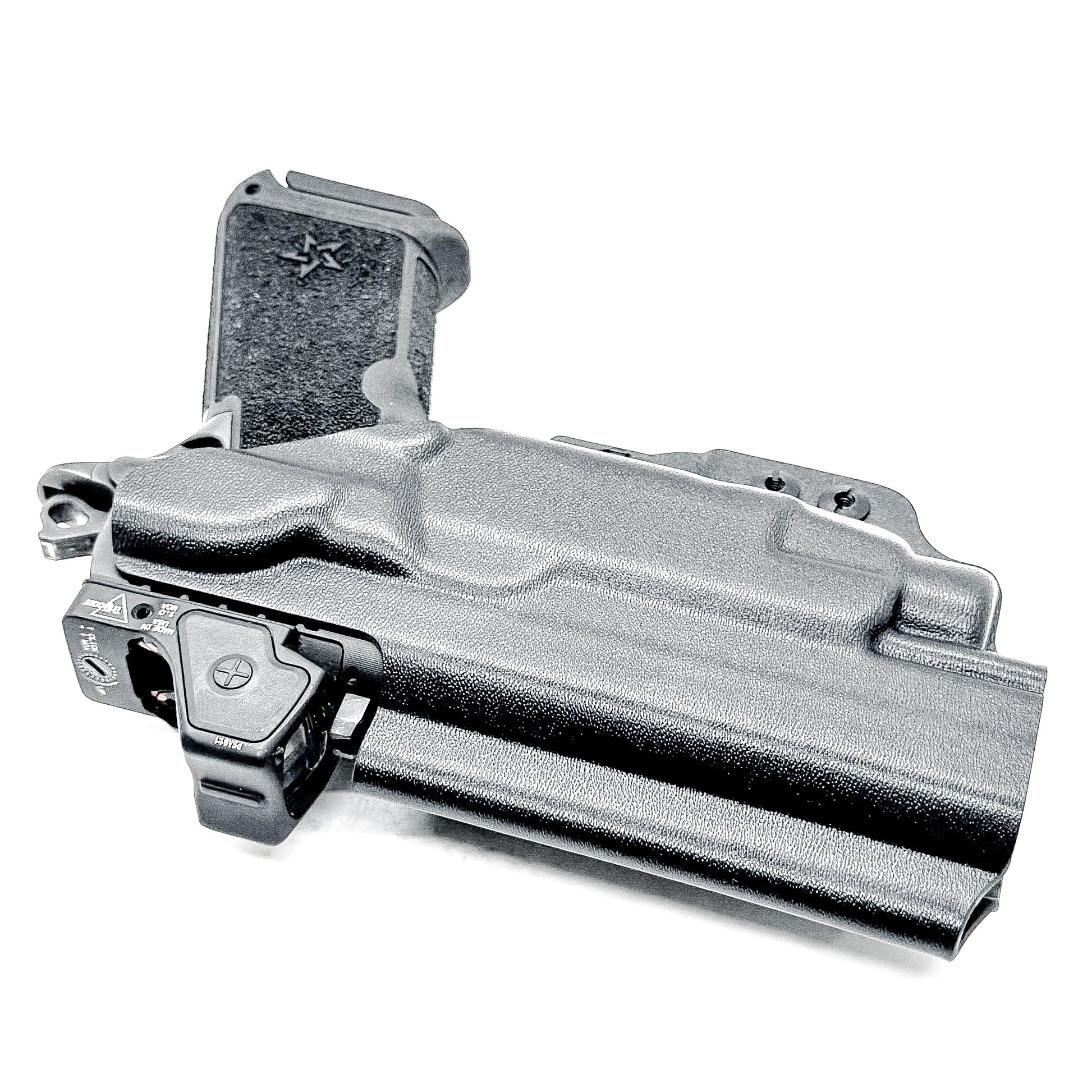 Precision-fit IWB inside the waistband holster for the Staccato HD P4.5 and Streamlight TLR-7 HL-X from Four Brothers. Designed for comfort and concealment.  