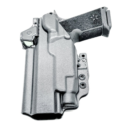 Precision-fit IWB inside the waistband holster for the Staccato HD P4.5 and Streamlight TLR-7 HL-X from Four Brothers. Designed for comfort and concealment.  