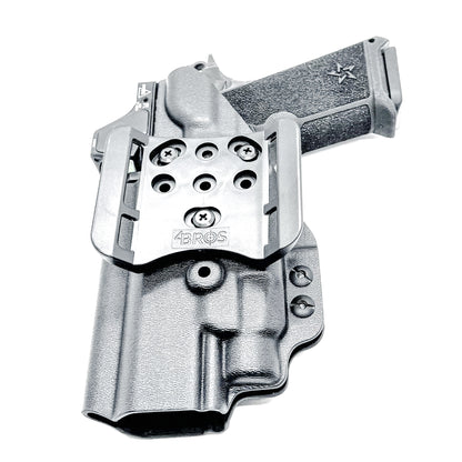 Precision-fit OWB Outside Waistband holster for the Staccato HD P4.5 and Streamlight TLR-7 HL-X from Four Brothers. Designed for comfort and concealment.  