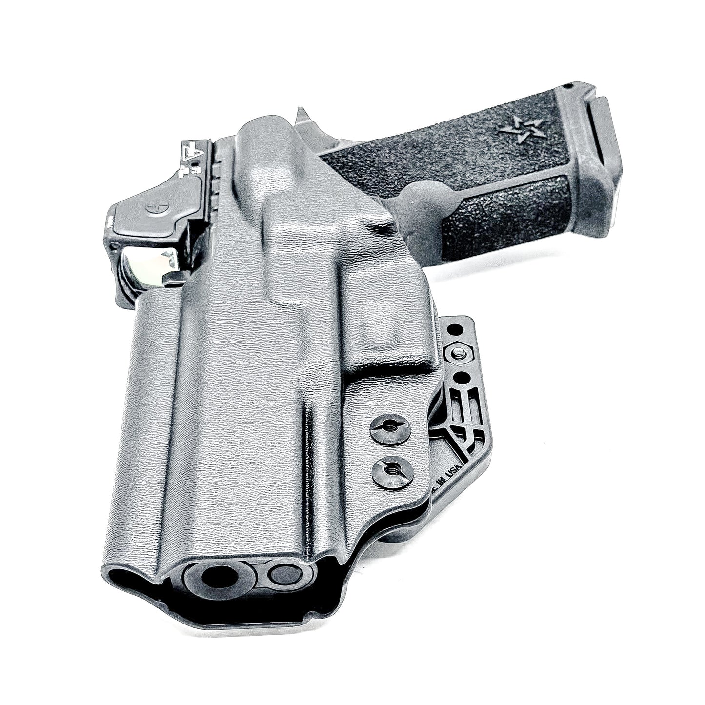 Precision-fit IWB inside the waistband holster for the Staccato HD P4 from Four Brothers. Slim, secure, and adjustable for optimal comfort and concealment.