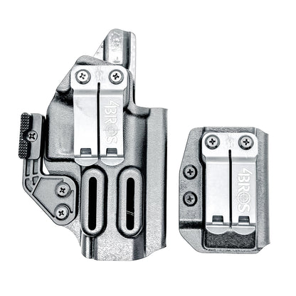 IWB holster combo for Staccato HD P4 and Glock 9MM mags. Includes mag carrier, Modwing, and Monoblock clips. Ships fast from the USA.