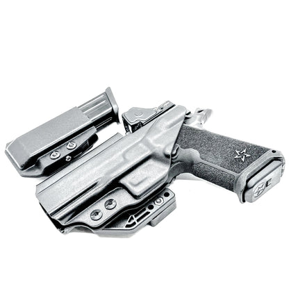 IWB holster combo for Staccato HD P4 and Glock 9MM mags. Includes mag carrier, Modwing, and Monoblock clips. Ships fast from the USA.