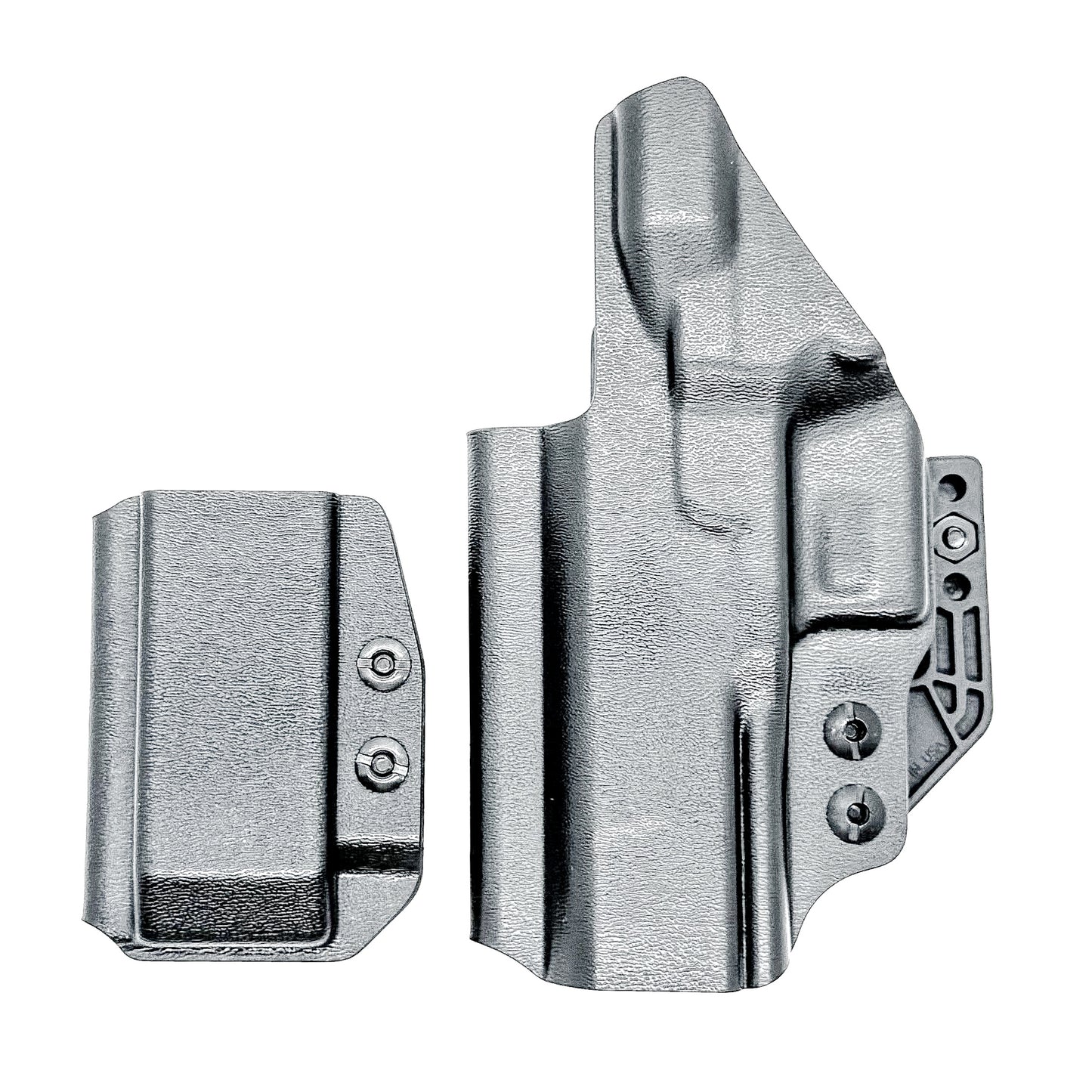 IWB holster combo for Staccato HD P4 and Glock 9MM mags. Includes mag carrier, Modwing, and Monoblock clips. Ships fast from the USA.
