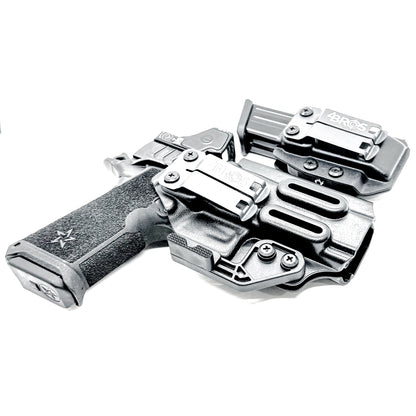 IWB holster combo for Staccato HD P4 and Glock 9MM mags. Includes mag carrier, Modwing, and Monoblock clips. Ships fast from the USA.