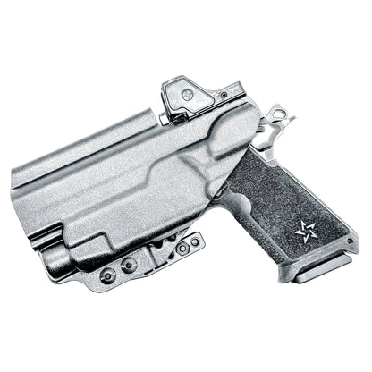 Precision-fit IWB inside the waistband holster for the Staccato HD P4 and Streamlight TLR-7 HL-X from Four Brothers. Designed for comfort and concealment.  