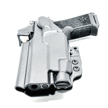 Precision-fit IWB inside the waistband holster for the Staccato HD P4 and Streamlight TLR-7 HL-X from Four Brothers. Designed for comfort and concealment.  