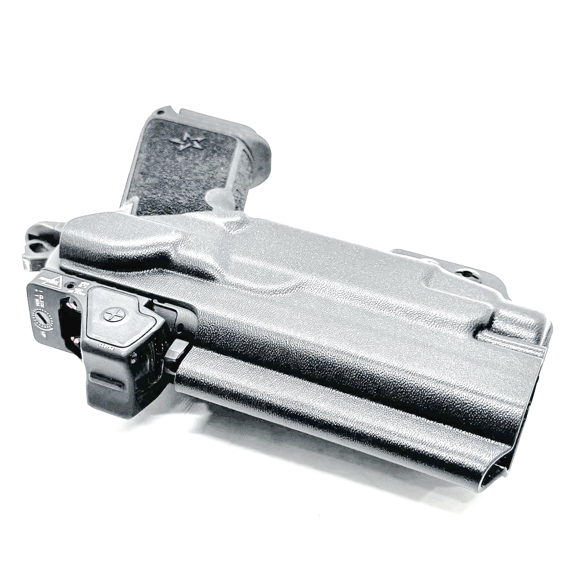 Precision-fit IWB inside the waistband holster for the Staccato HD P4 and Streamlight TLR-7 HL-X from Four Brothers. Designed for comfort and concealment.  