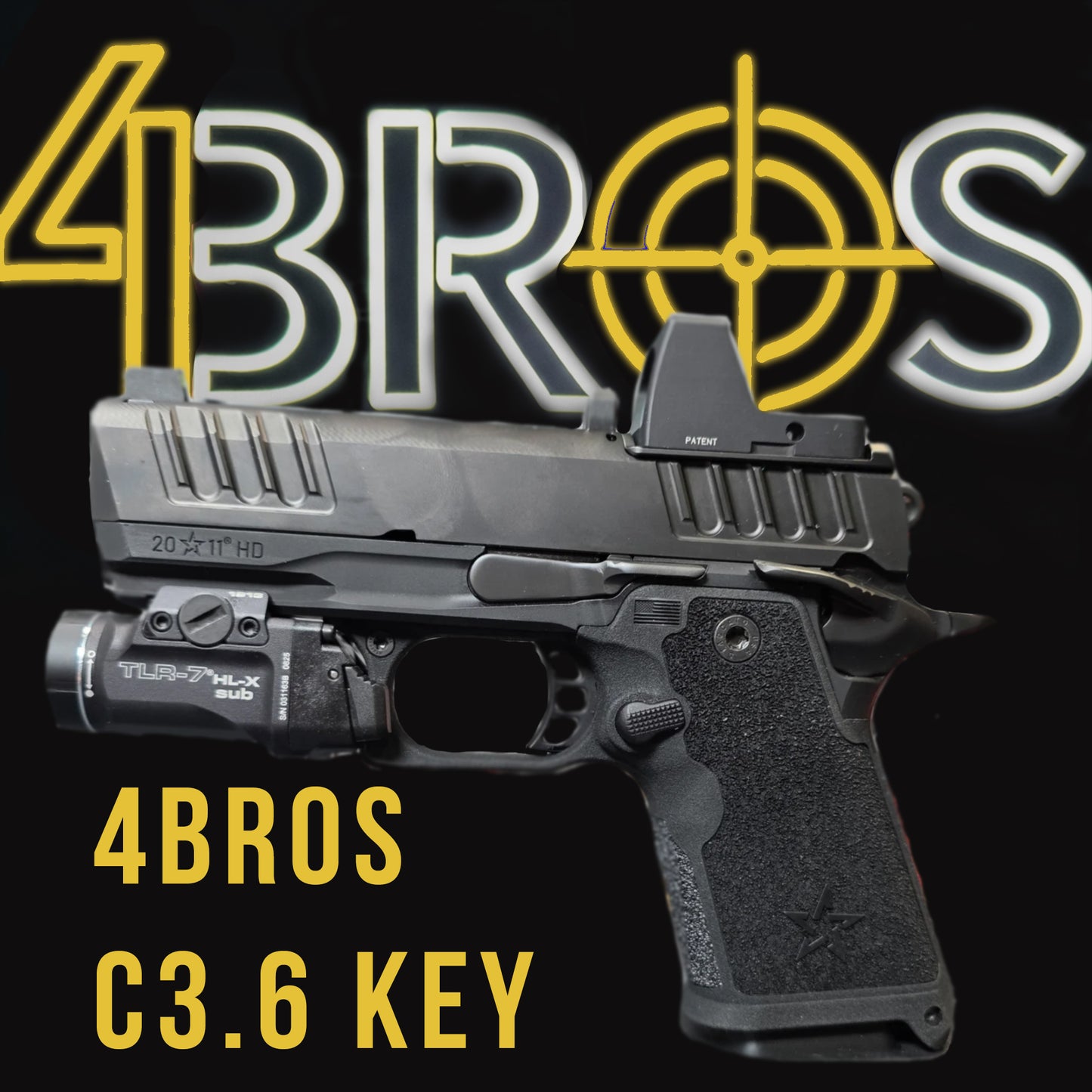 Staccato HD C3.6 TLR-7 Sub Key with Yellow Letters 