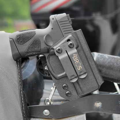 For the best IWB AIWB Kydex holster designed to fit the Taurus G2, G2C, or G2S pistol, shop Four Brothers 4BROS Holsters.  Proudly made in the USA.  