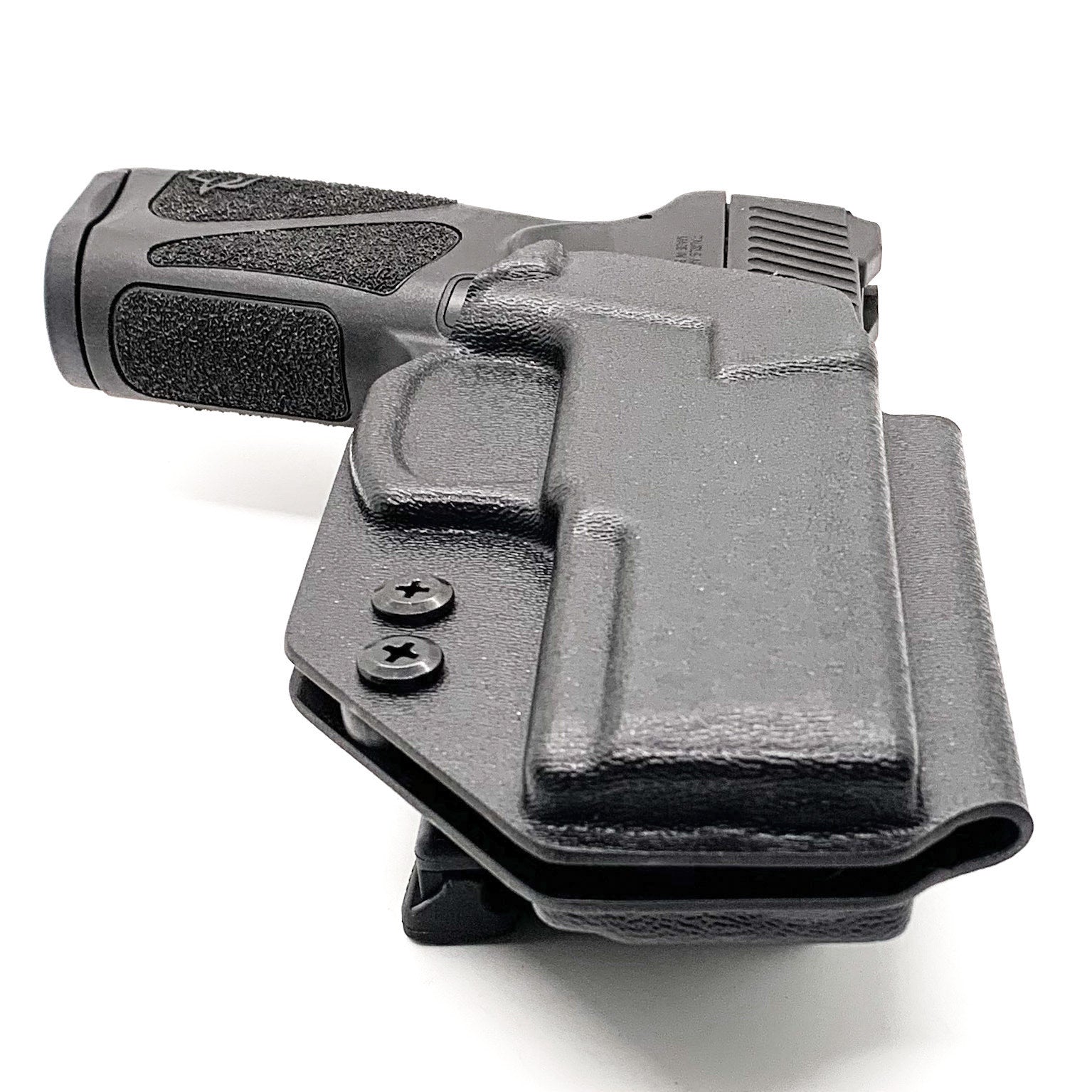 For the best, most comfortable, OWB, Kydex Outside Waistband Holster Designed to fit the Taurus G3 pistol, shop Four Brothers 4BROS holsters. Adjustable retention, high sweat guard, smooth edges, and minimal material for improved comfort and concealment. Made in the USA 