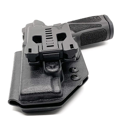 For the best, most comfortable, OWB, Kydex Outside Waistband Holster Designed to fit the Taurus G3 pistol, shop Four Brothers 4BROS holsters. Adjustable retention, high sweat guard, smooth edges, and minimal material for improved comfort and concealment. Made in the USA 