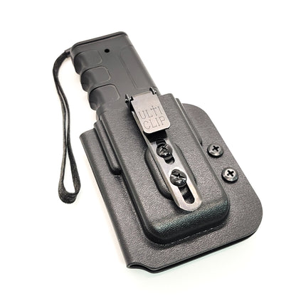 For the best Kydex IWB AIWB Holster Carrier Pouch for the Vipertek VTS-989 Stun Gun, shop Four Brothers Holsters. Lightweight, designed and built around the needs of those who exercise regularly and want to carry non-lethal self-protection. The holster will not allow accidental discharge while in the holster.