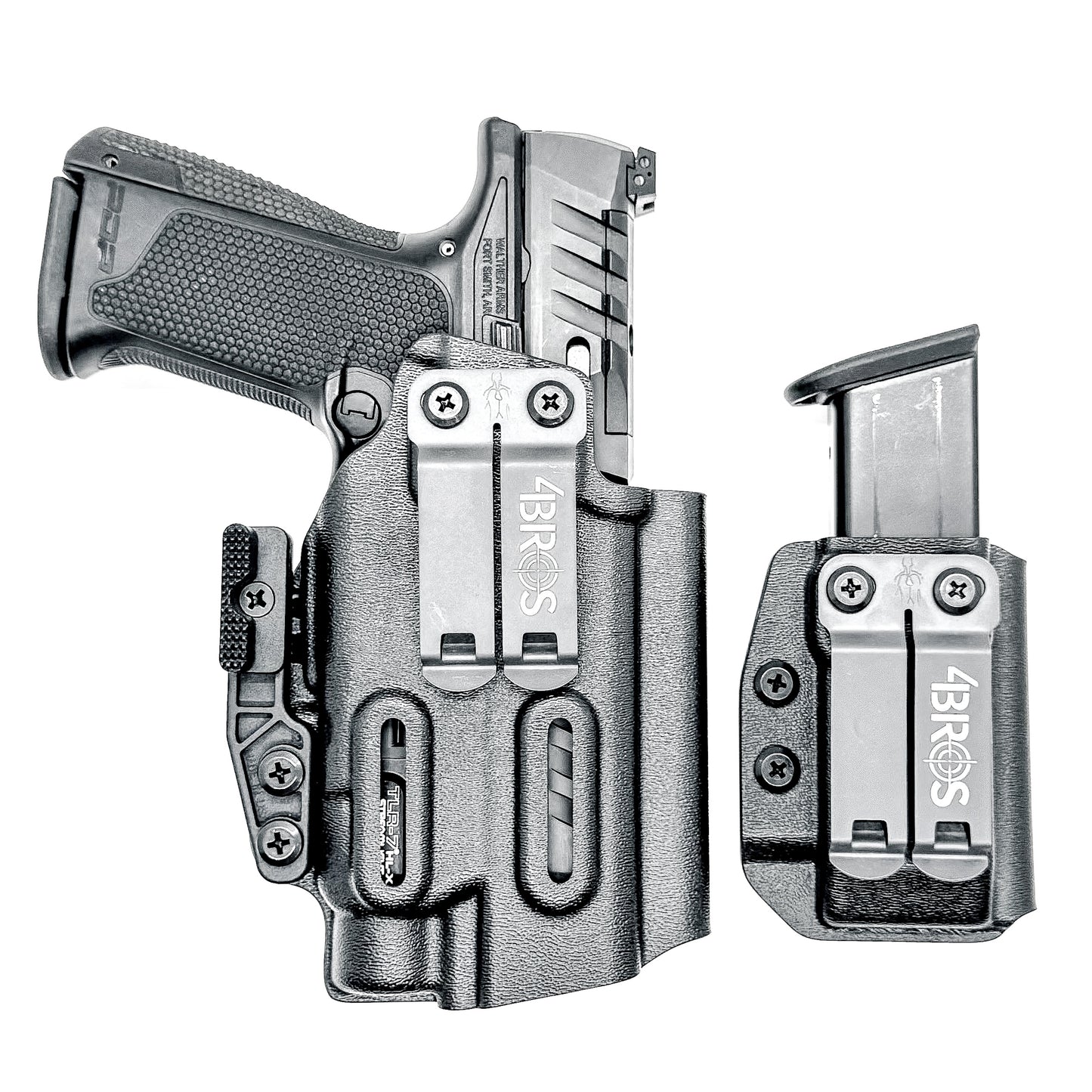 Walther PDP 4 inch and Streamlight TLR-7 HL-X IWB holster and magazine carrier combo