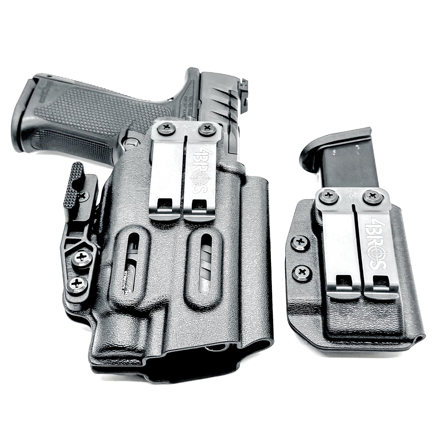 Walther PDP 4 inch and Streamlight TLR-7 HL-X IWB holster and magazine carrier combo