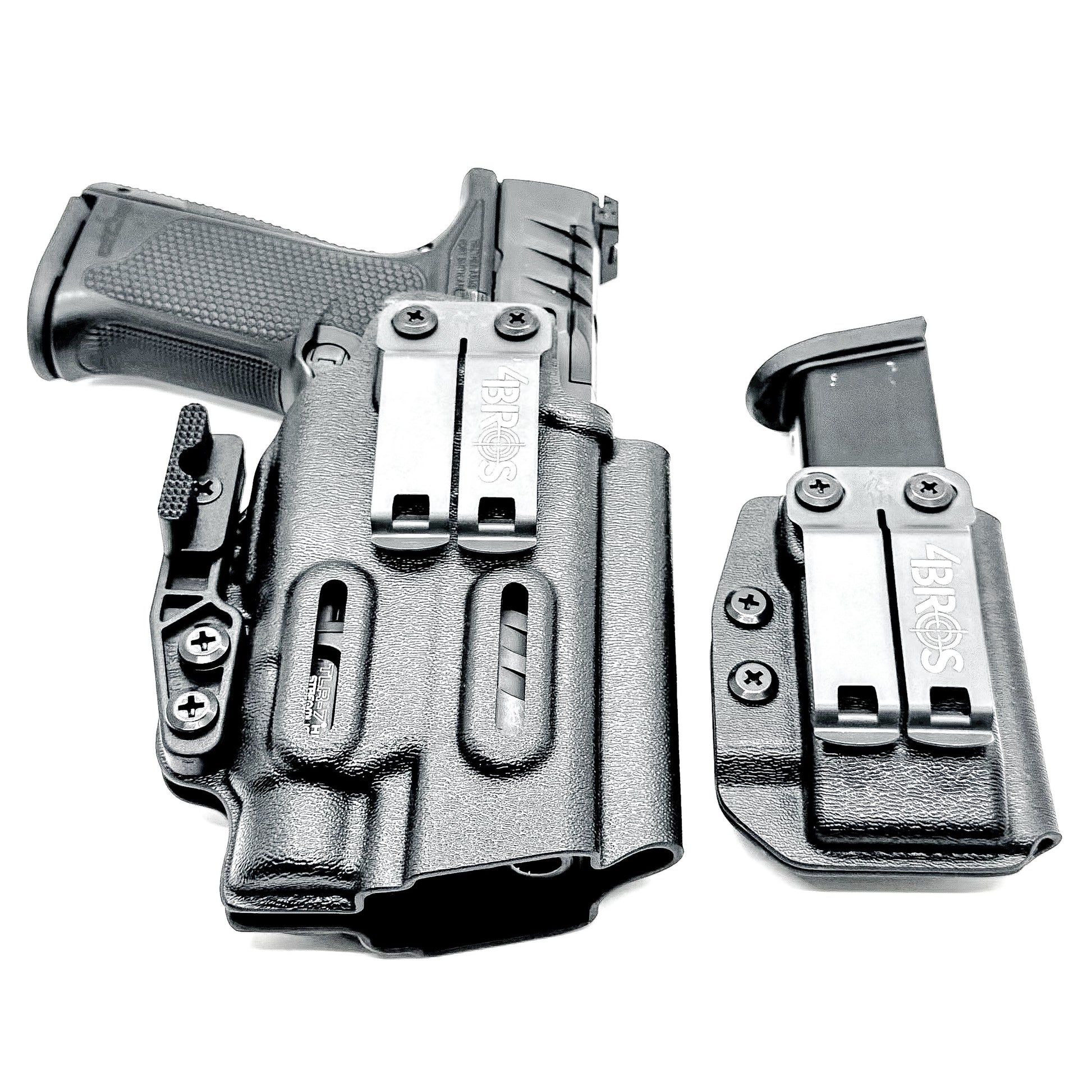 Walther PDP 4 inch and Streamlight TLR-7 HL-X IWB holster and magazine carrier combo