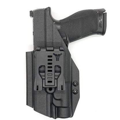 For the best Outside Waistband Taco Style Holster designed to fit the Walther PDP 4" or 4.5" Full-Size pistol with the Streamlight TLR-1 or TLR-1HL installed on the firearm, shop Four Brothers Holsters. Cut for red dot sight, full sweat guard, adjustable retention & open muzzle for threaded barrels & compensators. 