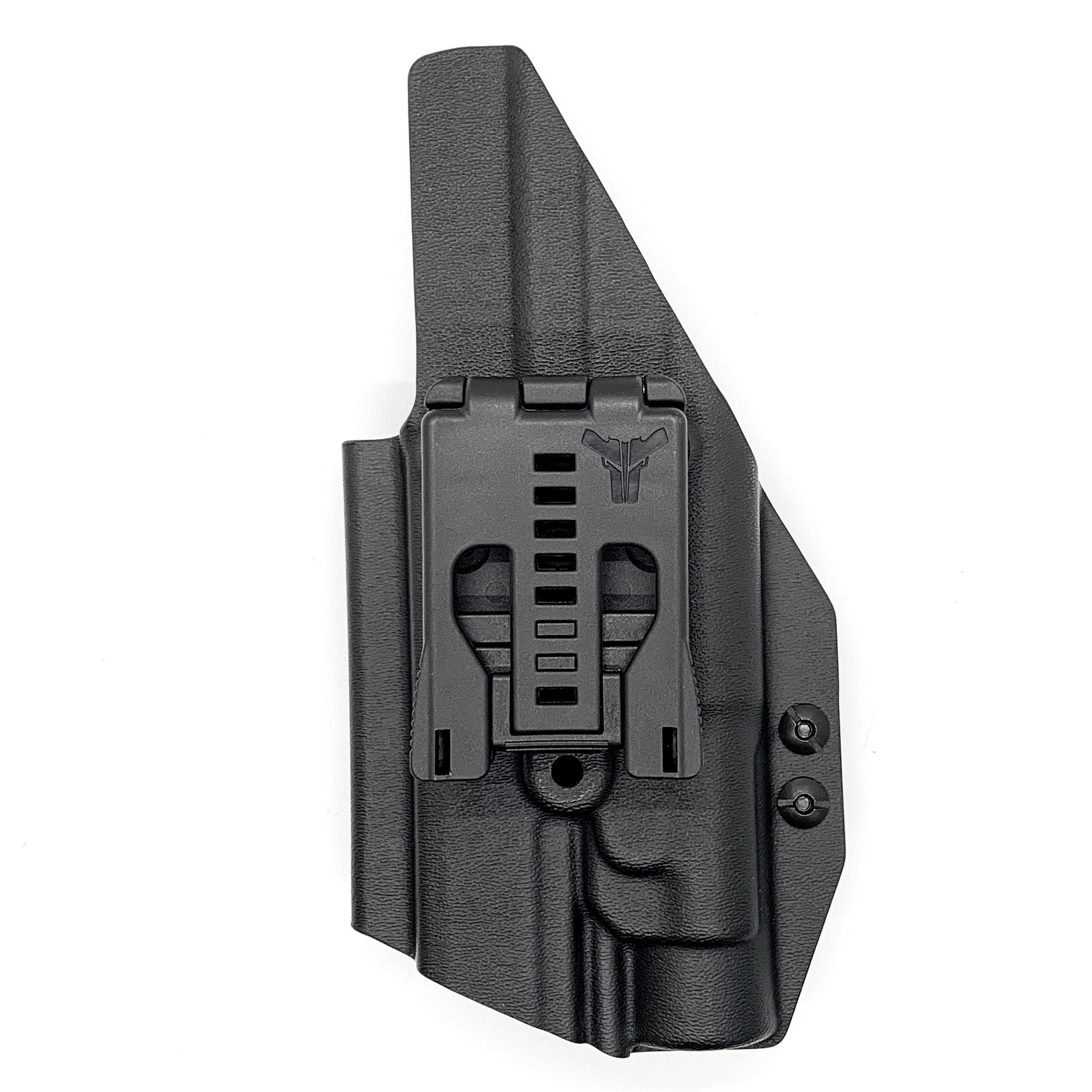 For the best Outside Waistband Taco Style Holster designed to fit the Walther PDP 4" or 4.5" Full-Size pistol with the Streamlight TLR-1 or TLR-1HL installed on the firearm, shop Four Brothers Holsters. Cut for red dot sight, full sweat guard, adjustable retention & open muzzle for threaded barrels & compensators. 