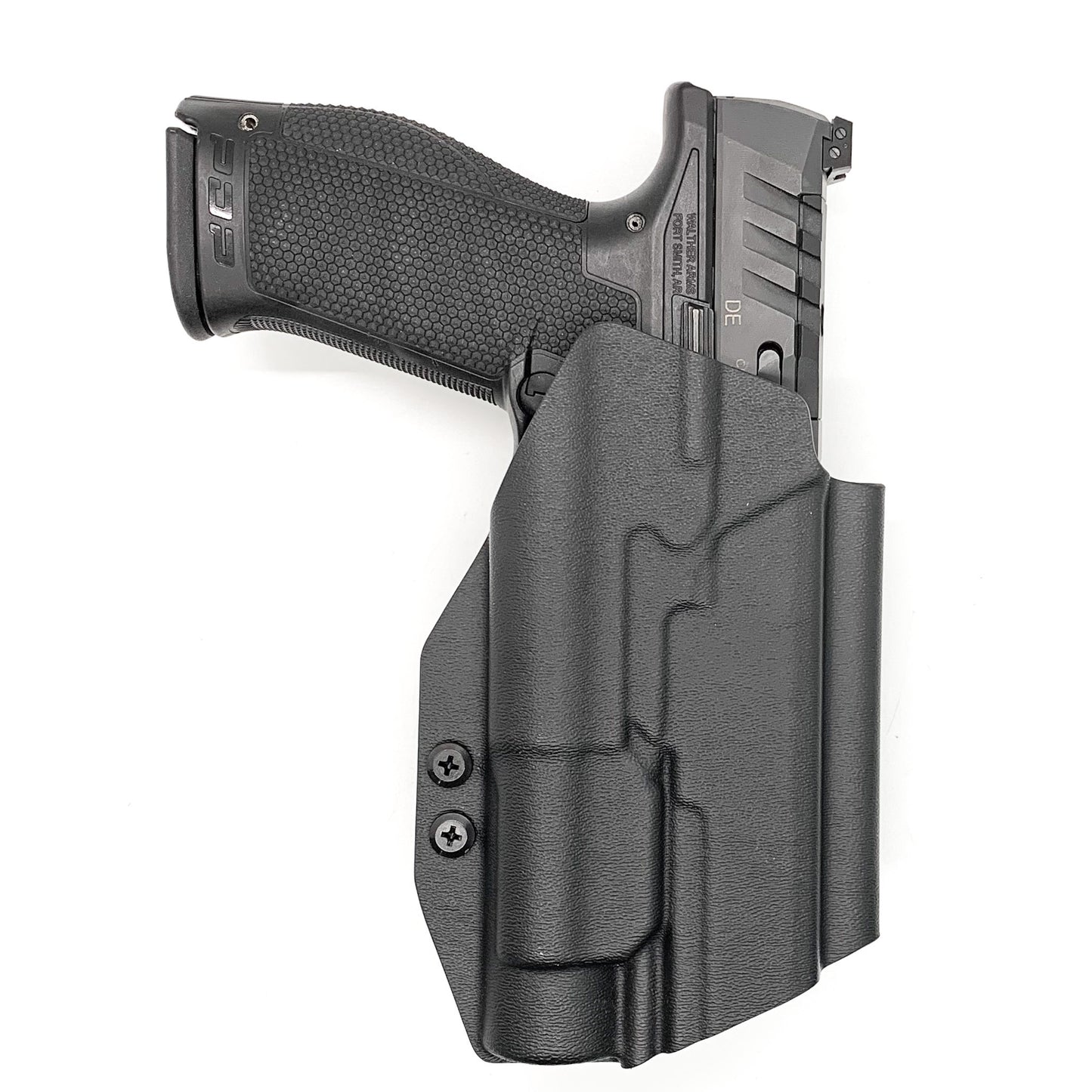 For the best Outside Waistband Taco Style Holster designed to fit the Walther PDP 4" or 4.5" Full-Size pistol with the Streamlight TLR-1 or TLR-1HL installed on the firearm, shop Four Brothers Holsters. Cut for red dot sight, full sweat guard, adjustable retention & open muzzle for threaded barrels & compensators. 