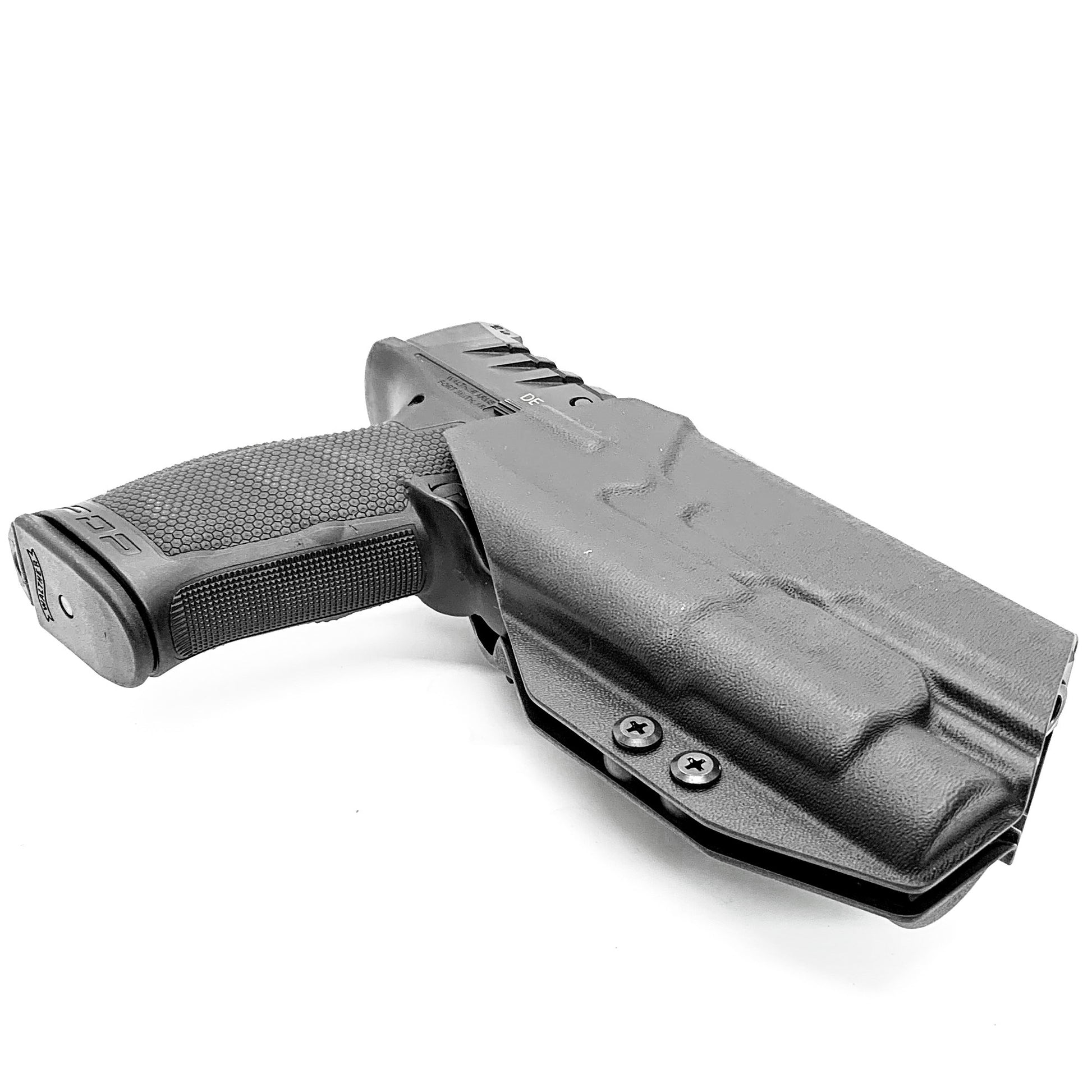 For the best Outside Waistband Taco Style Holster designed to fit the Walther PDP 4" or 4.5" Full-Size pistol with the Streamlight TLR-1 or TLR-1HL installed on the firearm, shop Four Brothers Holsters. Cut for red dot sight, full sweat guard, adjustable retention & open muzzle for threaded barrels & compensators. 