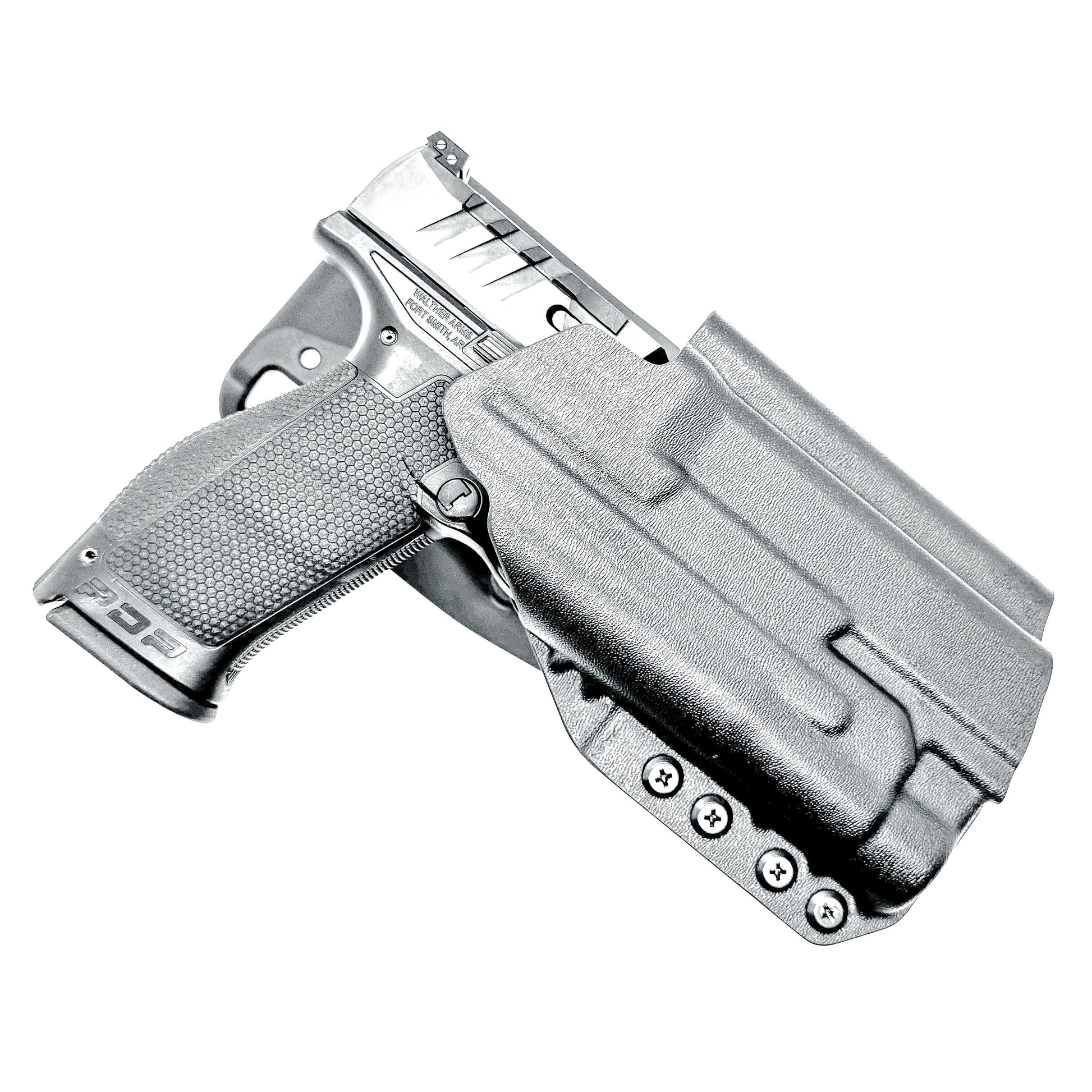 Outside Waistband light duty and competition style holster for the Walther PDP 4.5" pistol and Streamlight TLR-1 HL