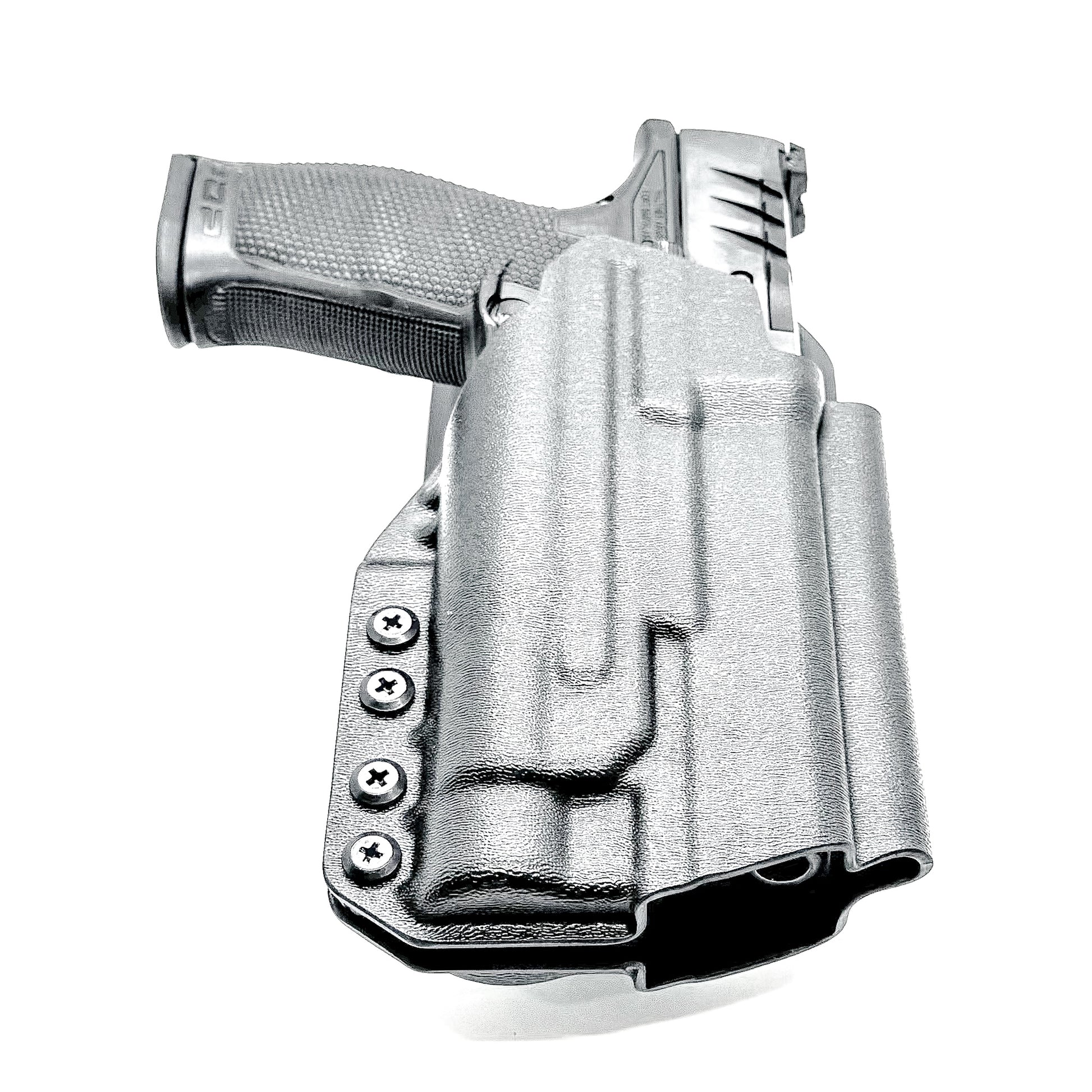 Outside Waistband light duty and competition style holster for the Walther PDP 4.5" pistol and Streamlight TLR-1 HL