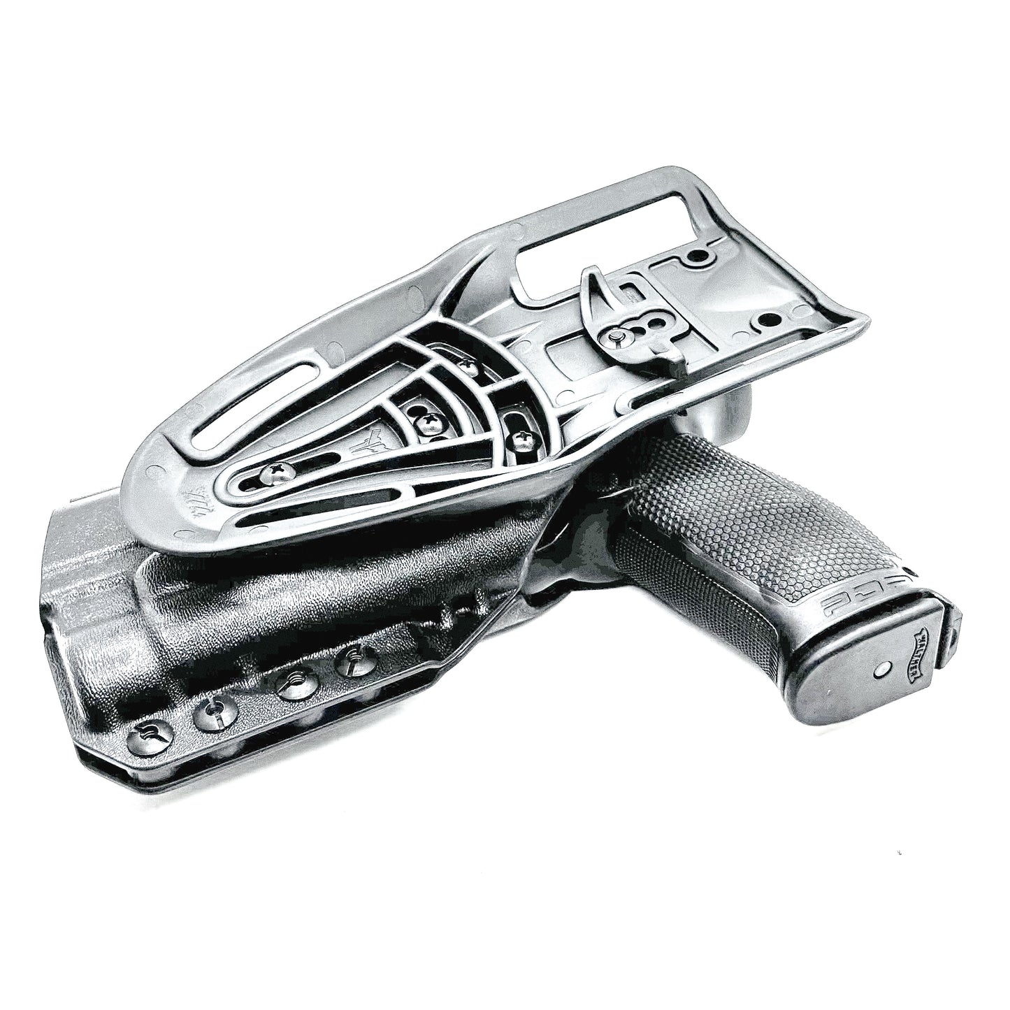 Outside Waistband light duty and competition style holster for the Walther PDP 4.5" pistol and Streamlight TLR-1 HL
