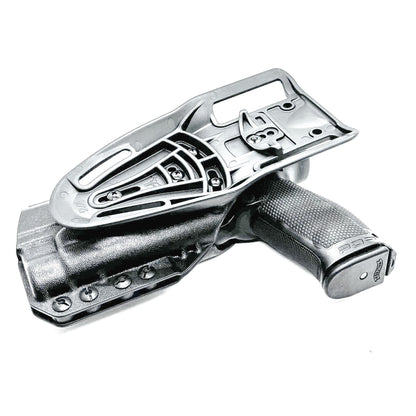Outside Waistband light duty and competition style holster for the Walther PDP 4.5" pistol and Streamlight TLR-1 HL