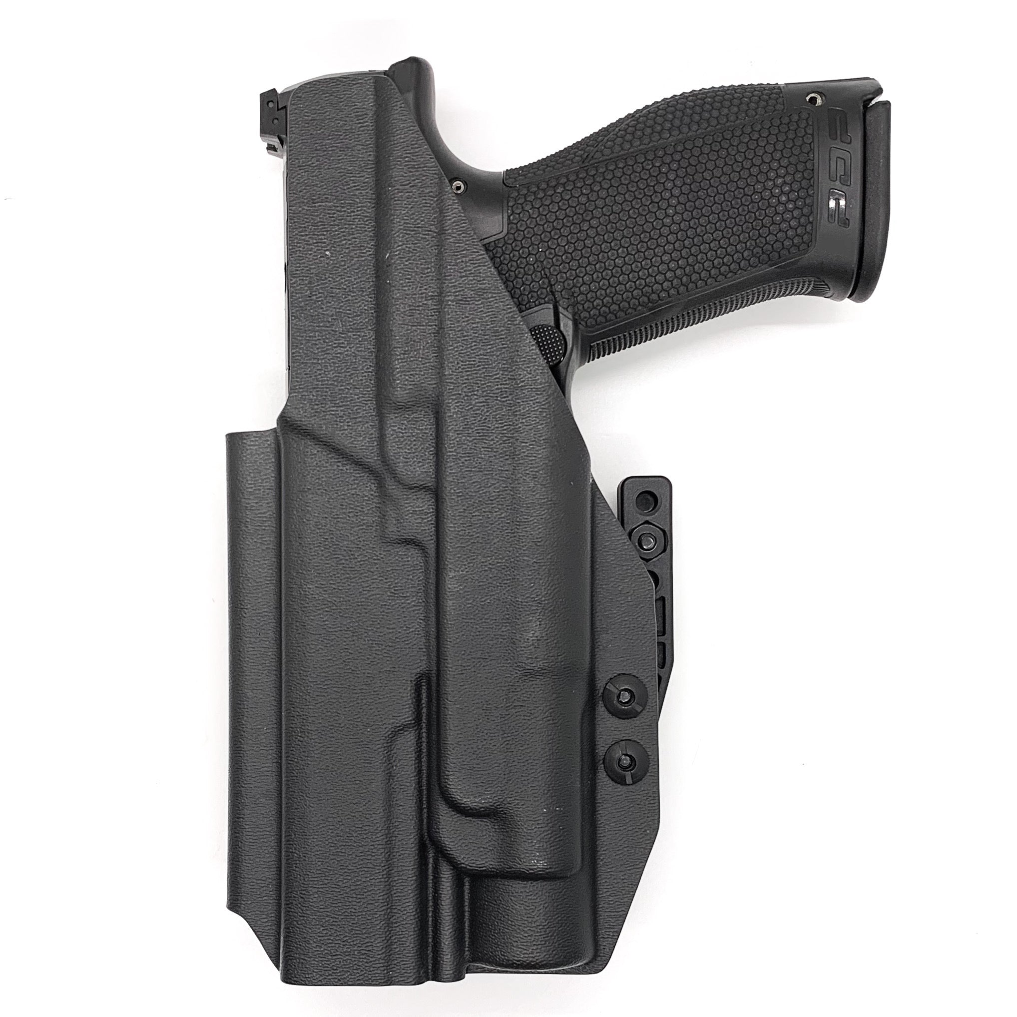 For the best concealed carry Inside Waistband IWB AIWB Holster designed to fit the Walther PDP 5" Full-Size pistol with the Streamlight TLR-1 or TLR-1HL mounted on the firearm, shop Four Brothers Holsters. Cut for red dot sight, full sweat guard, adjustable retention & open muzzle for threaded barrels & compensators