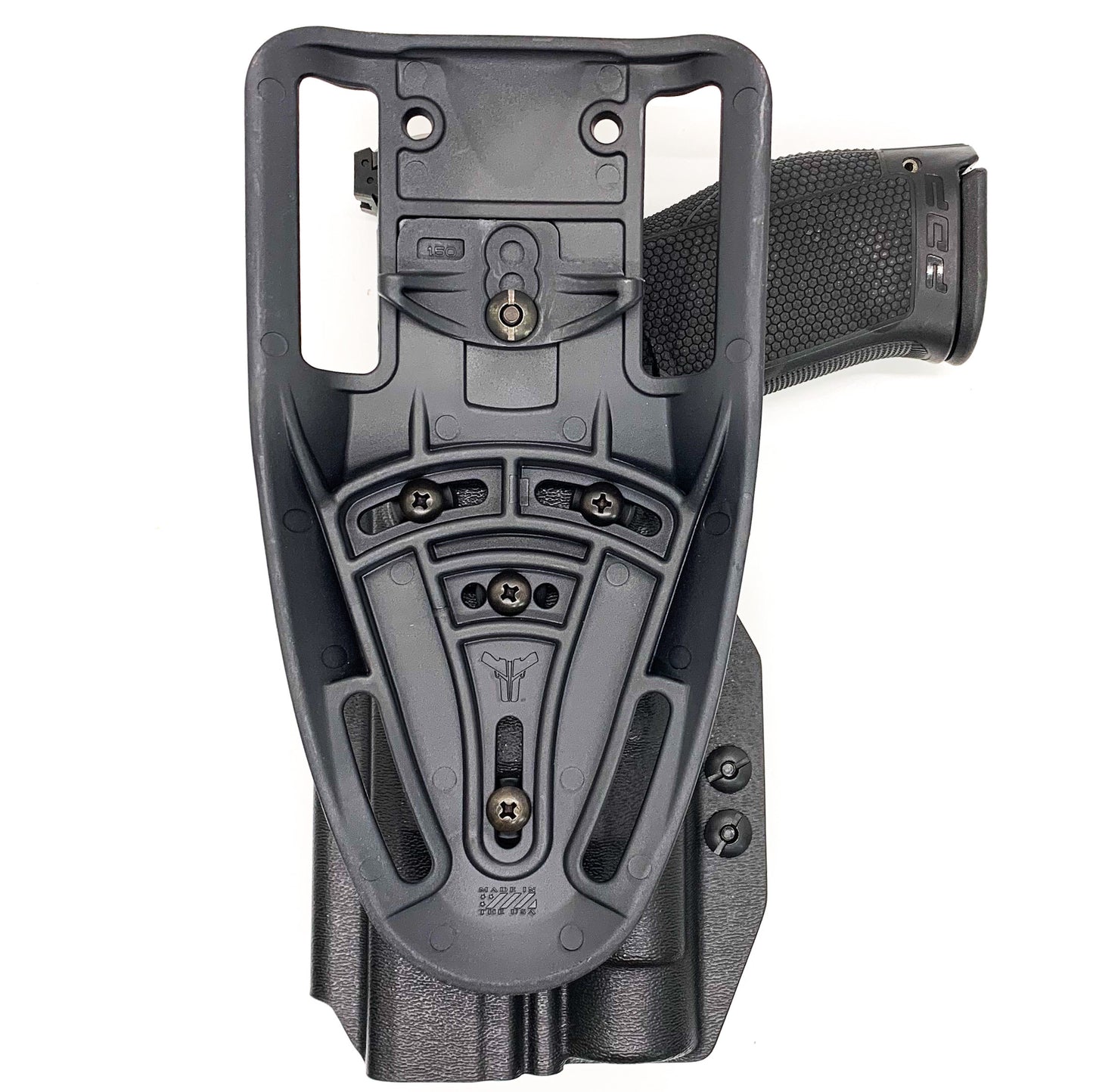 For the best Outside Waistband Duty & Competition Kydex Holster designed to fit the Walther PDP  5" Full-Size or PDP Pro SD 5.1" pistol with the Streamlight TLR-1HL or TLR-1, shop Four Brothers Holsters. Cut for red dot sights, full sweat guard, adjustable retention & open muzzle for threaded barrels & compensators. 