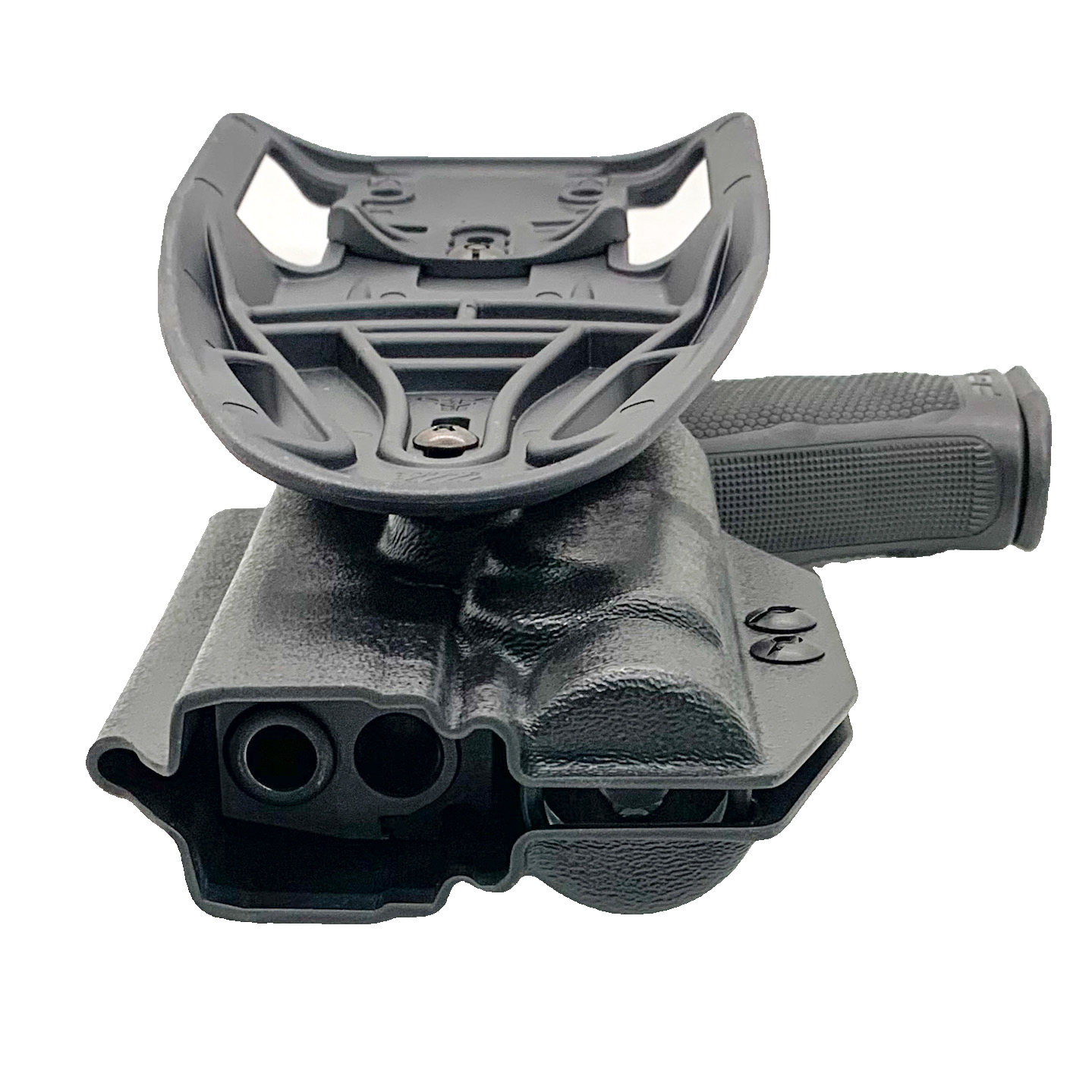 For the best Outside Waistband Duty & Competition Kydex Holster designed to fit the Walther PDP  5" Full-Size or PDP Pro SD 5.1" pistol with the Streamlight TLR-1HL or TLR-1, shop Four Brothers Holsters. Cut for red dot sights, full sweat guard, adjustable retention & open muzzle for threaded barrels & compensators. 