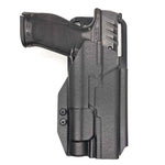 For the best Outside Waistband Duty & Competition Kydex Holster designed to fit the Walther PDP  5" Full-Size or PDP Pro SD 5.1" pistol with the Streamlight TLR-1HL or TLR-1, shop Four Brothers Holsters. Cut for red dot sights, full sweat guard, adjustable retention & open muzzle for threaded barrels & compensators. 