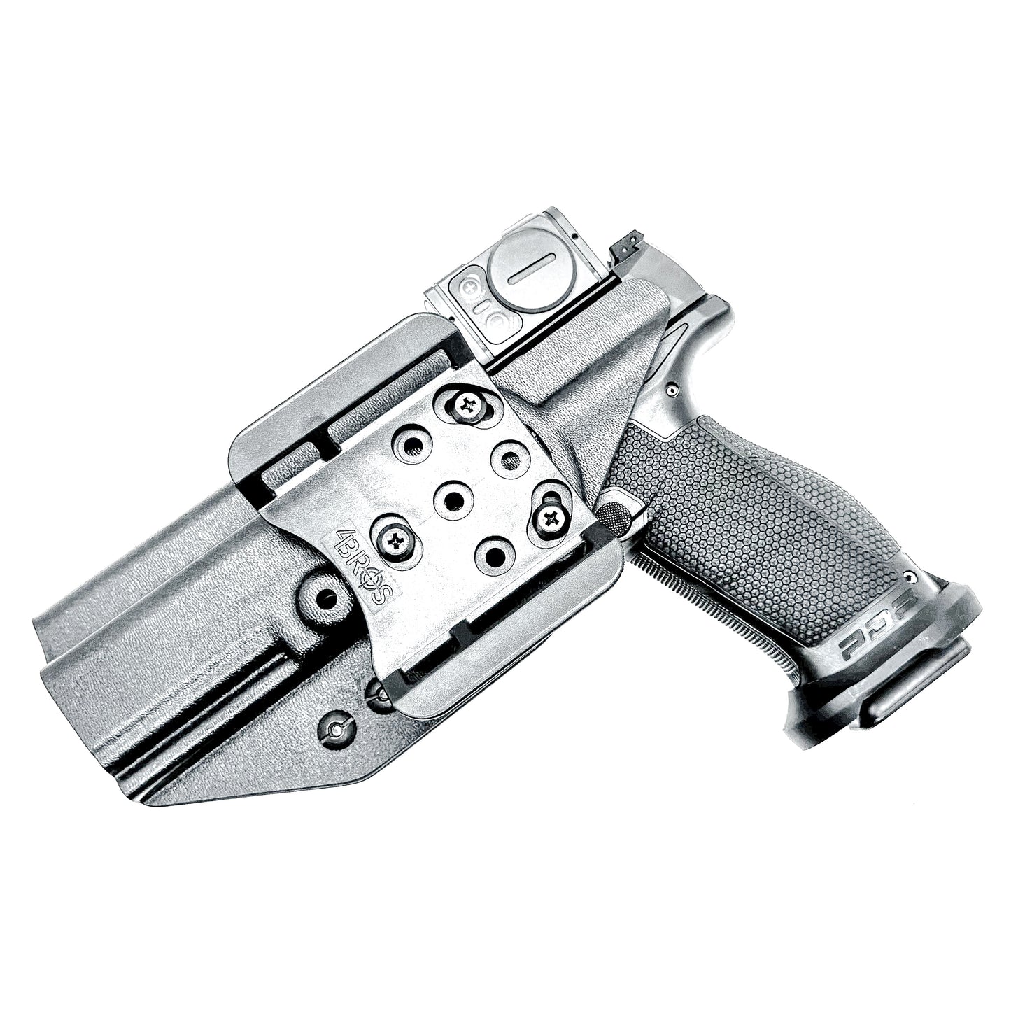 Walther Pro-X PMM 4.6" OWB holster with red dot cut — kydex outside waistband holster