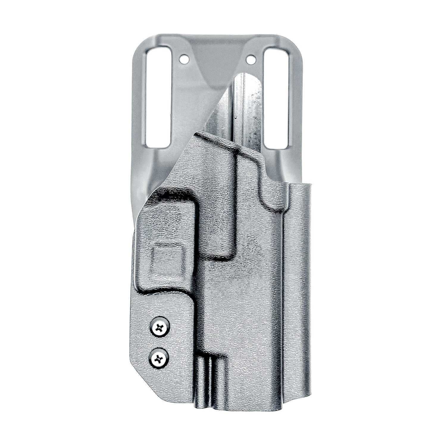 Black OWB Duty and Competition Holster with a Blade-Tech Duty Drop for the Walther PDP 3.5" pistol.