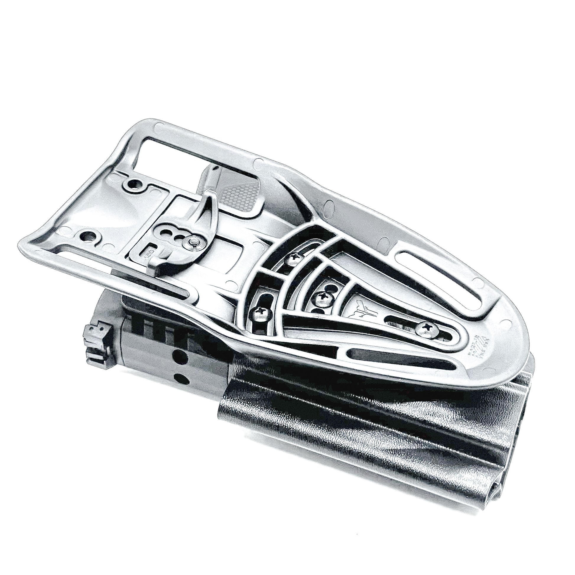 Black OWB Duty and Competition Holster with a Blade-Tech Duty Drop for the Walther PDP 3.5" pistol.