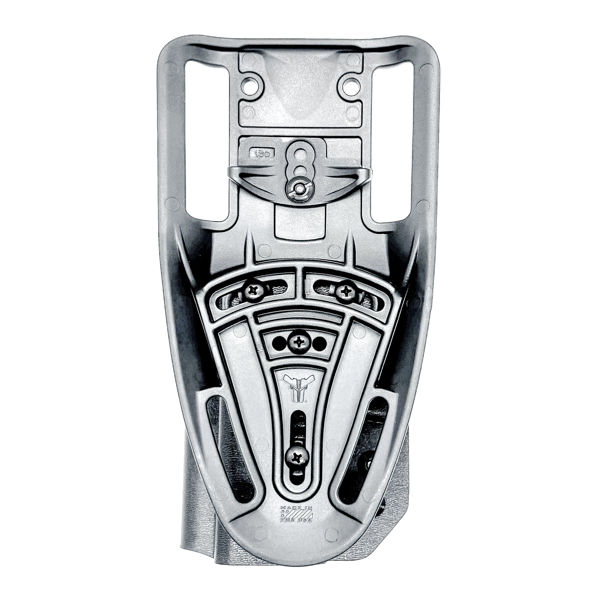 Black OWB Duty and Competition Holster with a Blade-Tech Duty Drop for the Walther PDP 3.5" pistol.