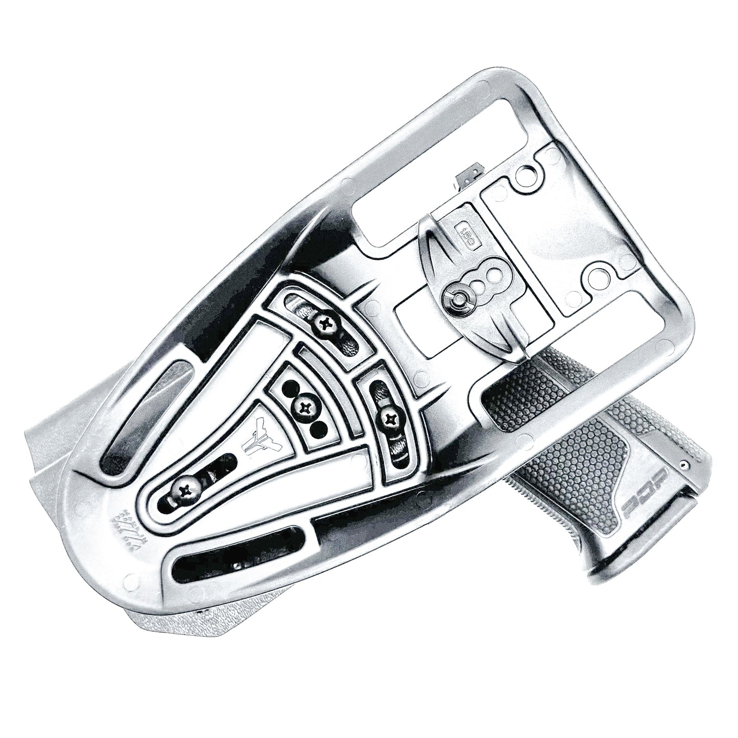 Black OWB Duty and Competition Holster with a Blade-Tech Duty Drop for the Walther PDP 3.5" pistol.