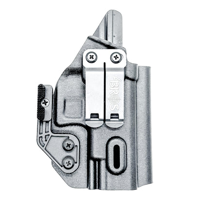 Black Inside Waistband IWB holster for the Walther PDP 3.5" pistol with DCC Monoblock and a modwing.