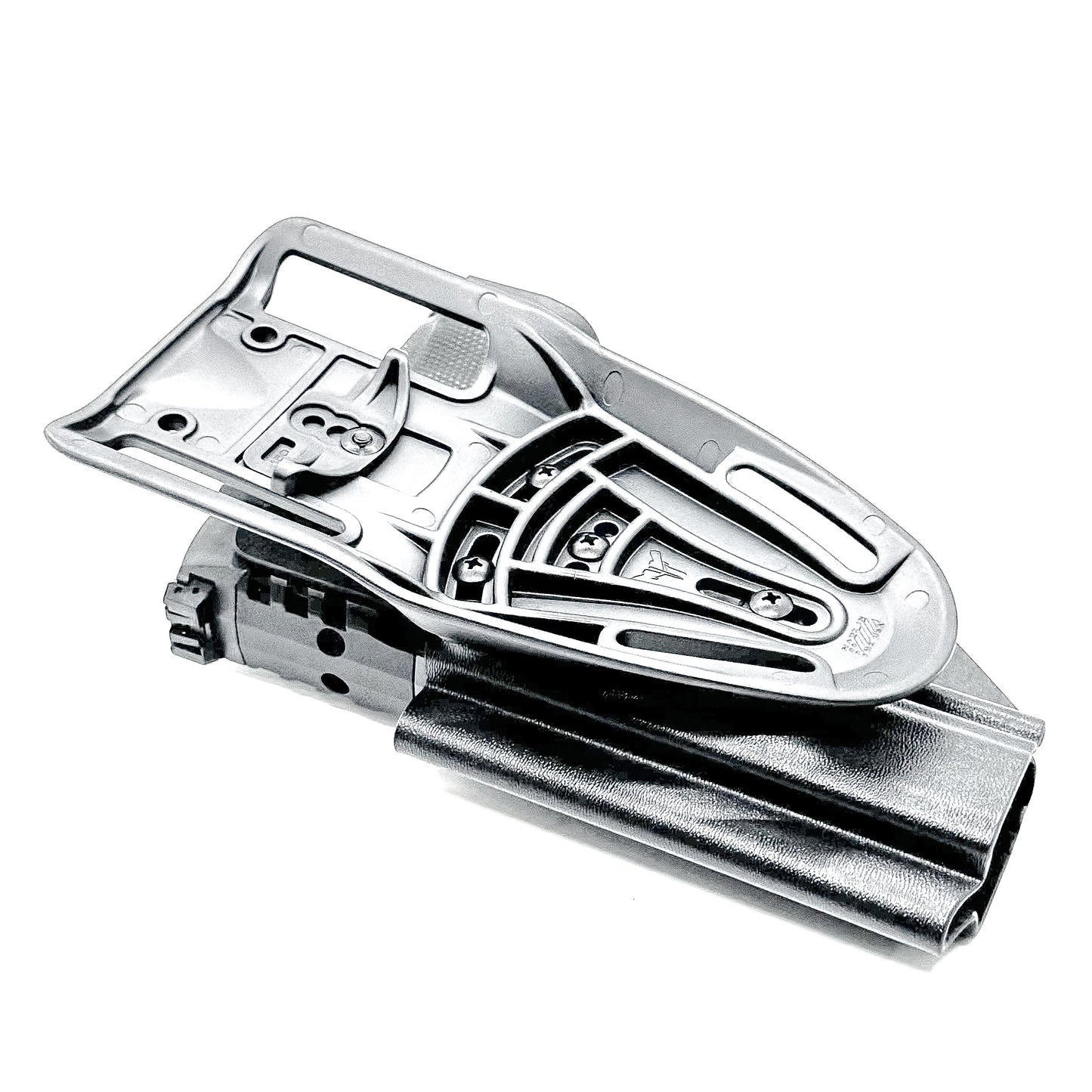 Black OWB Duty and Competition Holster with a Blade-Tech Duty Drop for the Walther PDP 4.5" pistol.